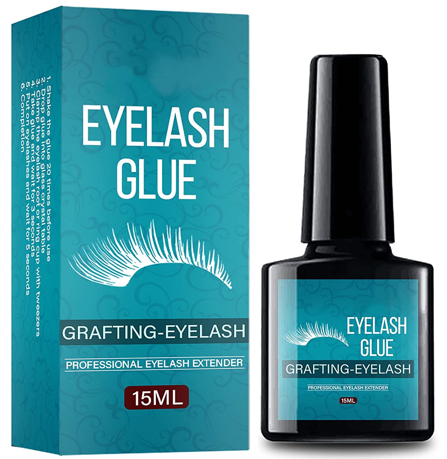 ATUIO Eyelash Glue, Eyelash Extension Glue, Extra Strong Hold and Long Life, 1-2 Seconds Drying Time Quick Drying