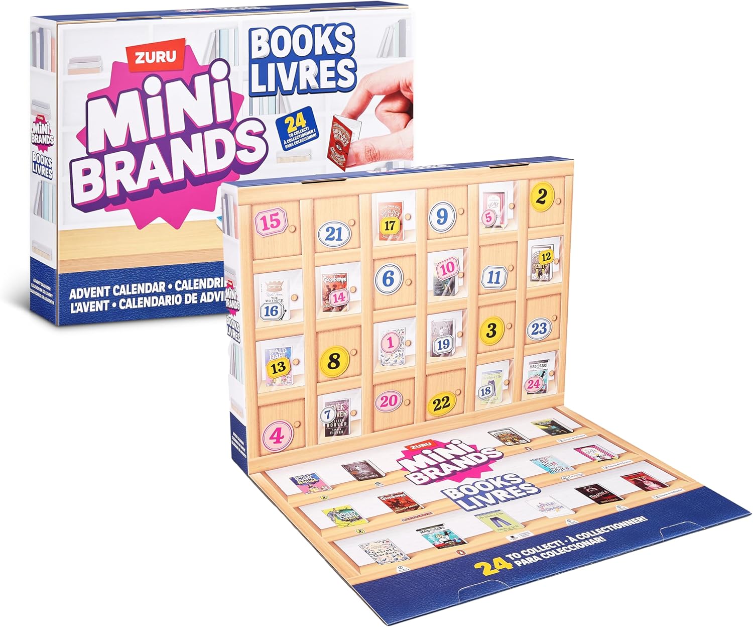 MINI BRANDS - Book Mini Brands-Minis Combo Adventure Calendar Series 1 & Series 2 (24 Pieces Mini)