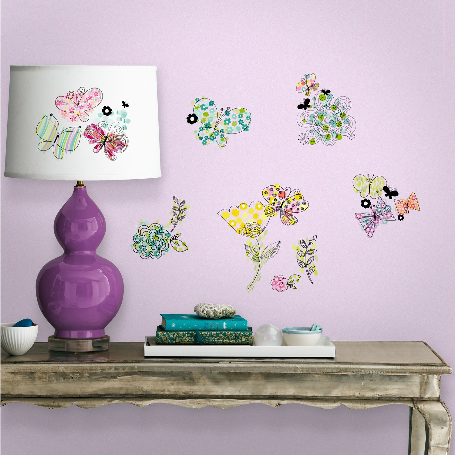 Roommates 54118 Flowers In Pastel Colours