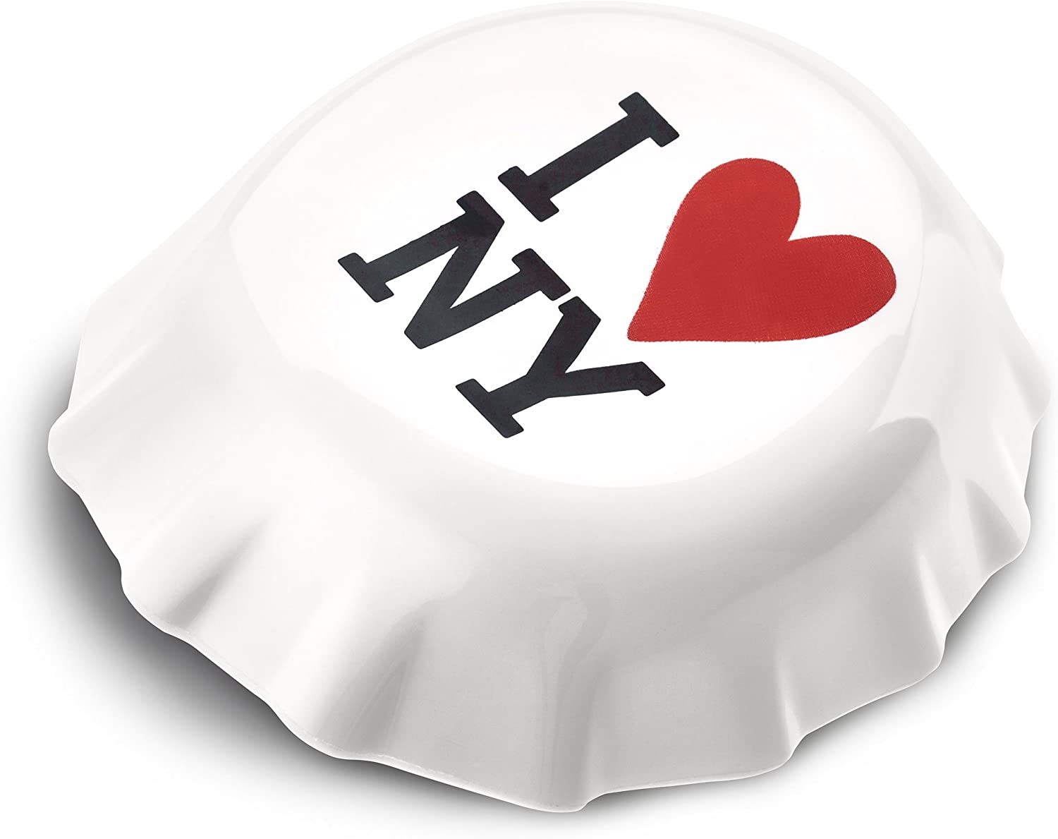 Koziol 3774525 Plopp I Love New York Bottle Opener Print: Thermoplastic Resin, White, 8.5 x 7.7 x 2.4 cm