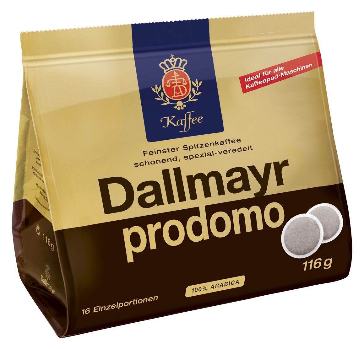 Dallmayr Prodomo Pads 116 g - Box of 5 (5 x 16 Pads)