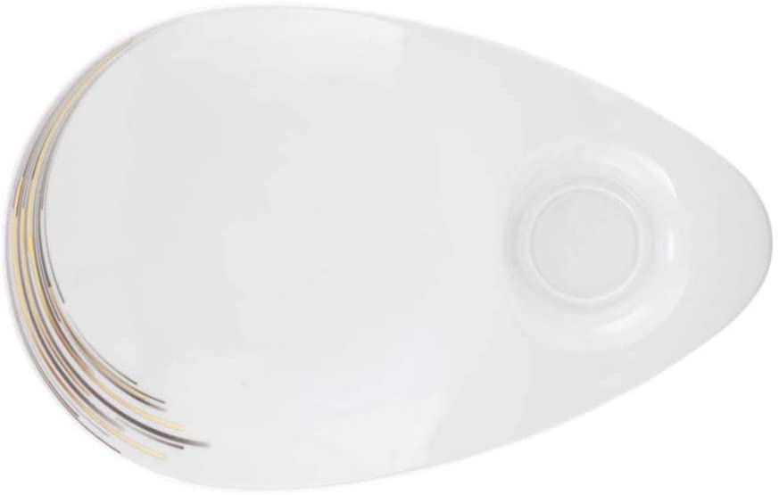 Seltmann Weiden Fashion Boston Combination Saucer Hard Porcelain Black/Gold