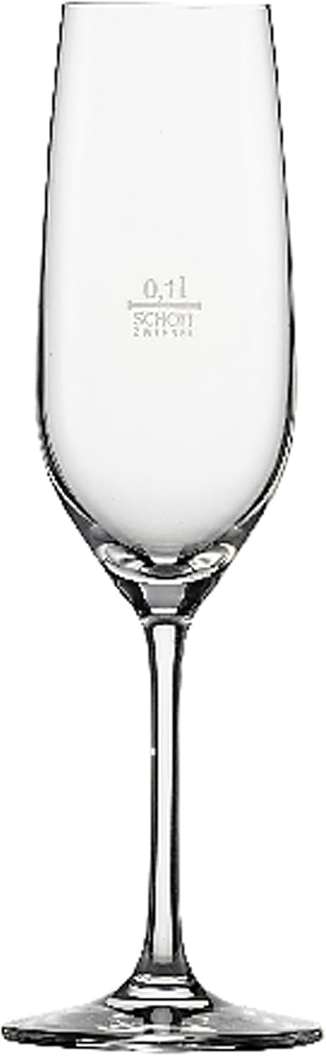 Schott Zwiesel 110508 Champagne Flute Glass, Clear, 6 Units