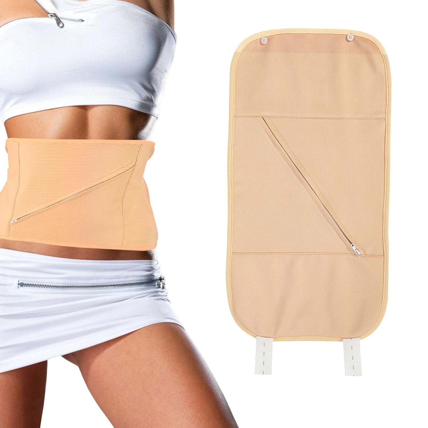 Natural - Organic Castor Oil Cloth, Ideal for Castor Oil Packages for Sleeping for Compress with Adjustable Strap