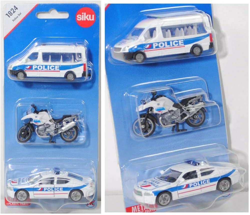 Siku Set Of 3 Police Vehicles