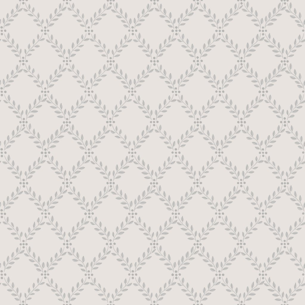 BorasTapeter Falsterbo Biedermeier Diamond Foliage Ii 4007 Non-Woven Wallpaper White Lig