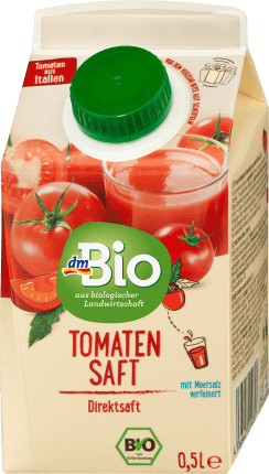 dmBio Juice, tomato juice with sea salt, 500 ml