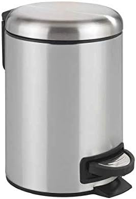 WENKO Leman Cosmetic Pedal Bin Stainless Steel Matt 3 L