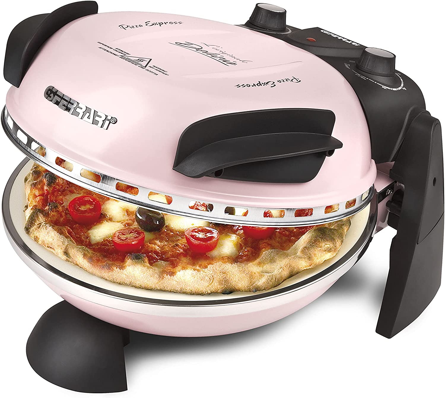 G3Ferrari Delizia G1000616 Electric Pizza Oven Limited Edition up to 400 Degrees with Fireproof Natural Stone / Pizza and Much More in 3 Minutes / The No. 1 of the Pizza Oven / Also for Table and Garden