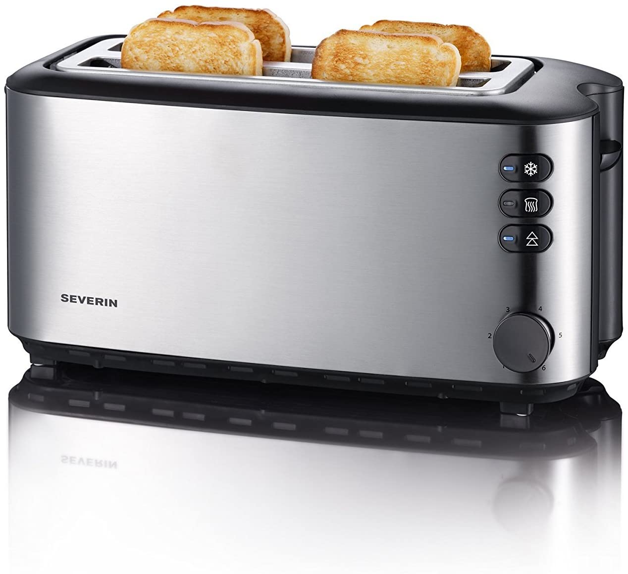 Amazon Renewed Severin AT 2509 Automatic Toaster (1400 Watt, Up to 4 Bread Slices) Stainle
