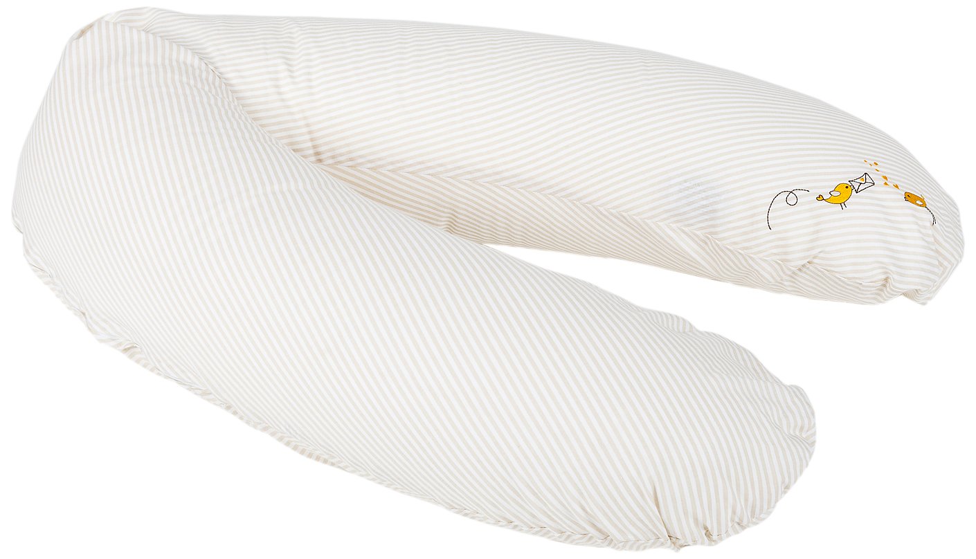 Traeumeland Träumeland T040508 Breastfeeding and pregnancy pillow/Design 11) with Low-Noise EPS Polystyrene Bead Filling/100% Cotton, Size 190 cm
