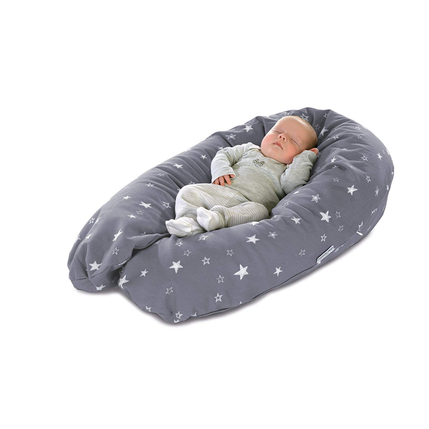 The Original Theraline Pregnancy and Breastfeeding Pillow Filled with Sand-Like Original Micro-Beads - Comes with Outer Cover,190 cm