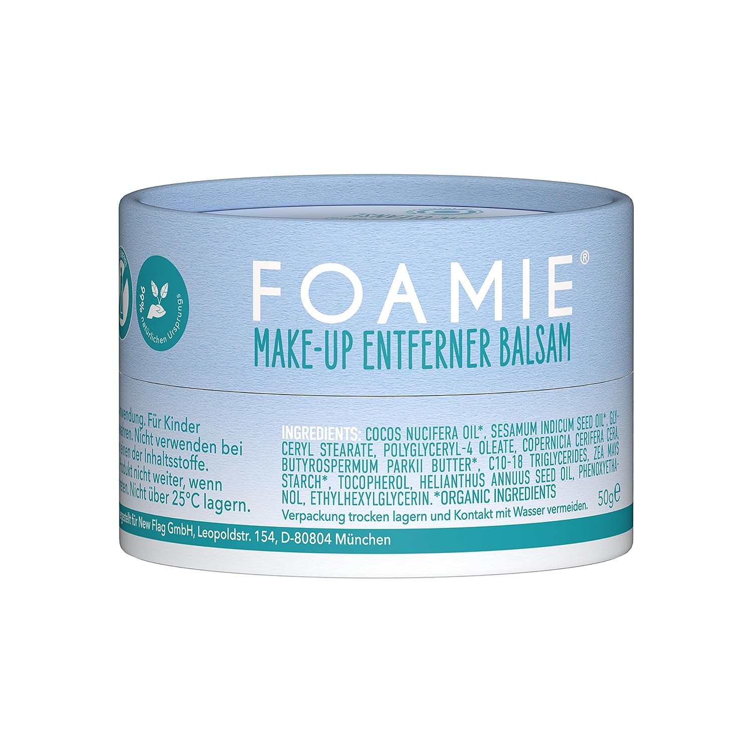Foamie Make-Up Remover Balm Cleanses Your Skin Gently & Thoroughly, Cleansing Oil for Face, Eyes & Lips, Make-Up Remover without Oily Residue, 50 g