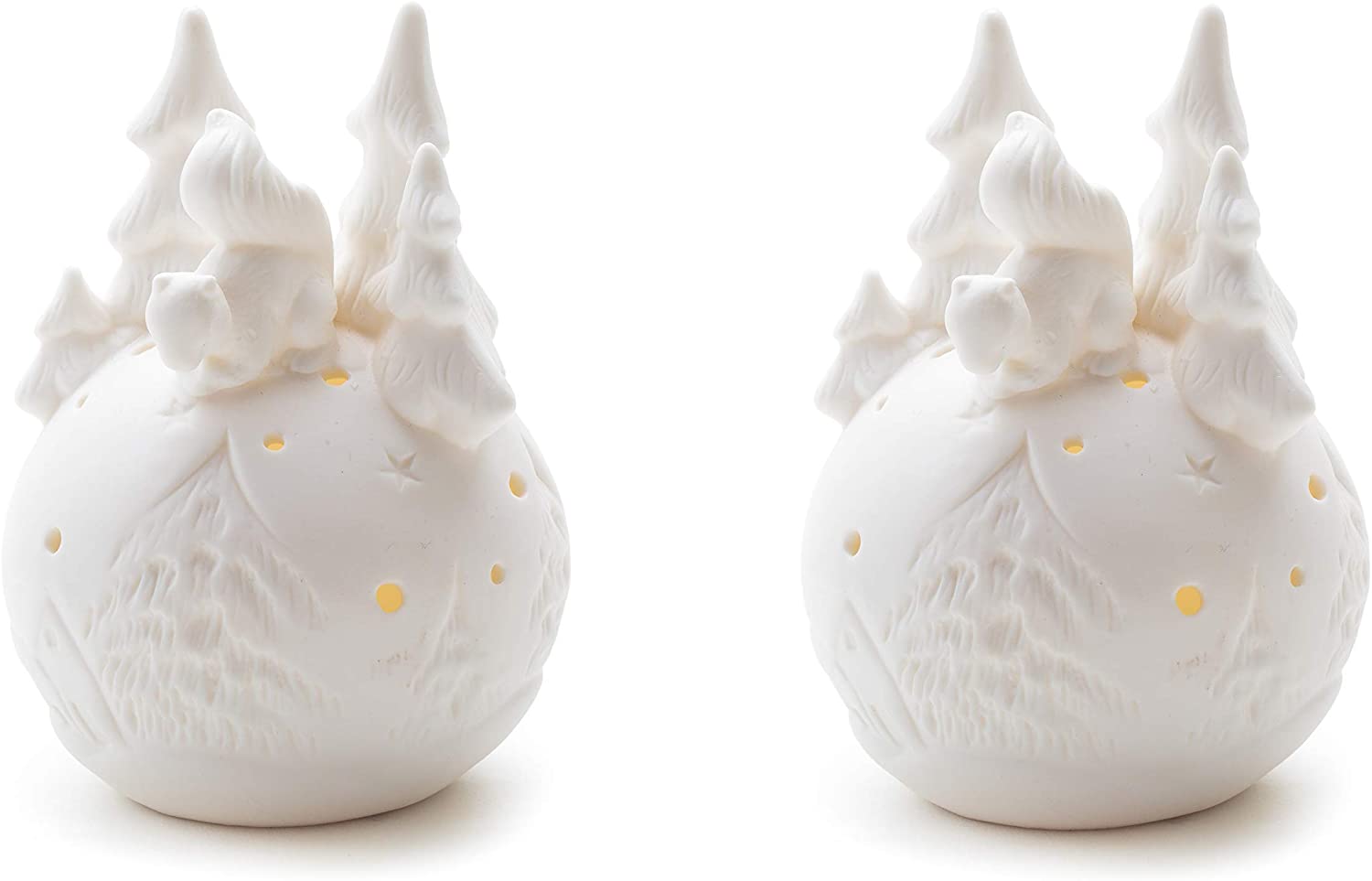 DARO DEKO Daro Decorative Porcelain Ball With Led Diameter 9.5 Cm - Individually Or I