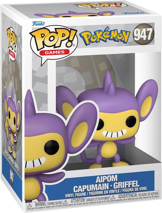 Funko Pop! Games: Pokemon - Aipom - Stylus - Vinyl Collectible Figure - Gift Idea - Official Merchandise - Toys For Children and Adults - Video Games Fans - Model Figure For Collectors and Display