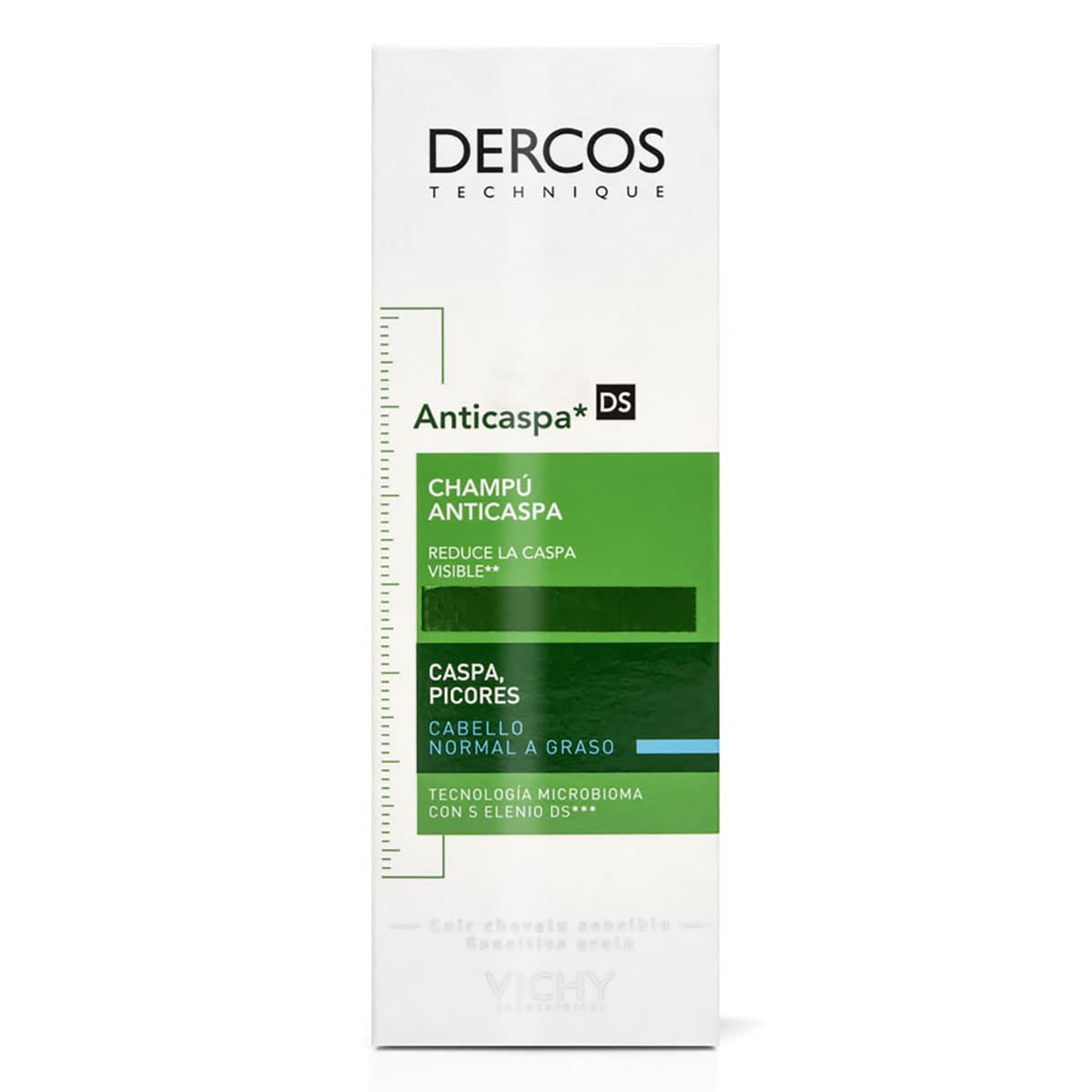 VICHY Dercos Psolution Anti Dandruff Shampoo 200 ml for Oily, Itchy Scalp & Oily Hair - Deep Cleansing Shampoo for Men & Women, ‎white