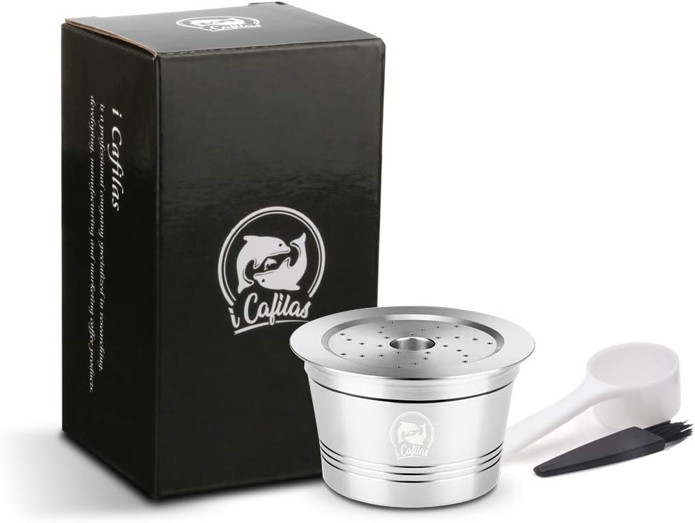 i Cafilas Refillable Caffitaly Stainless Steel Coffee Capsule for Refilling, Reusable Refill Capsule for Caffitaly Wacaco Minipresso CA Tchibo ALDI (Coffee Capsule)
