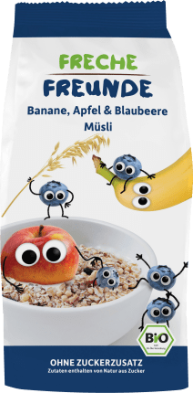 FRECHE FREUNDE Children's muesli banana, apple & blueberry from 1 year, 200 g