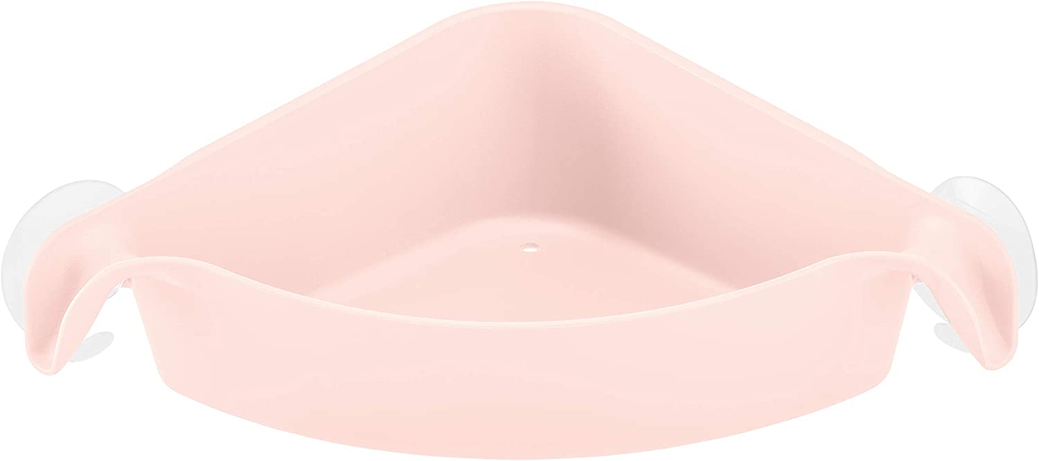 Koziol Boks Corner Organiser, 19.2 cm Plastic Basket Storage Unit, Powder Pink, 5242638