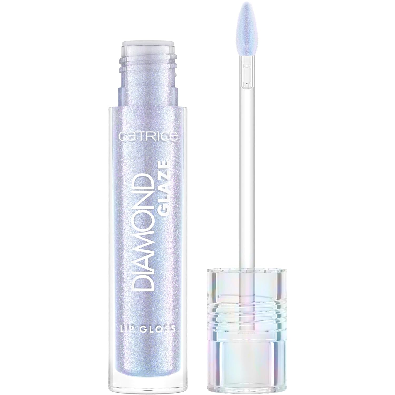 Catrice Diamond Glaze Lip Gloss, No. 010, Silver, Instant Result, Glossy, Holographic, Glitter, Vegan, Parabens, No Microplastic Particles, Nanoparticles Free, Pack of 1 (3 ml)