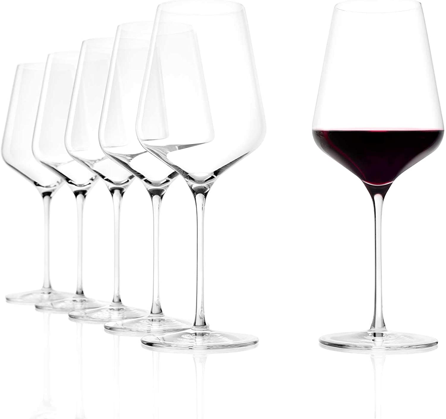 Stölzle Lausitz Starlight Glasses Wine Glasses Highly Functional Wine Goblets Dishwasher Safe Set of 6