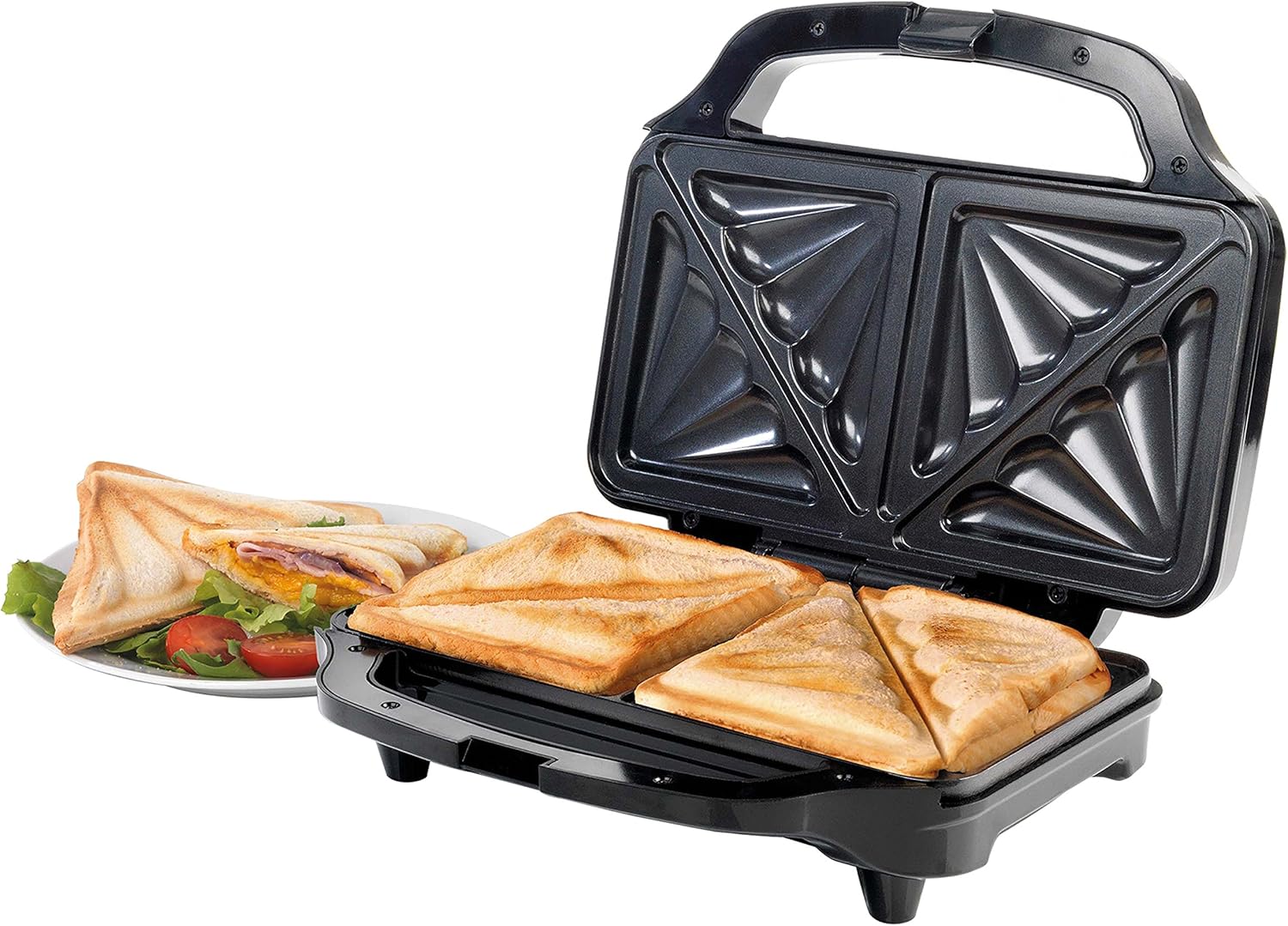 Salter EK2017S Electric XL Deep Fill Sandwich Toaster Press, Two Portion, Stainless Steel 900W