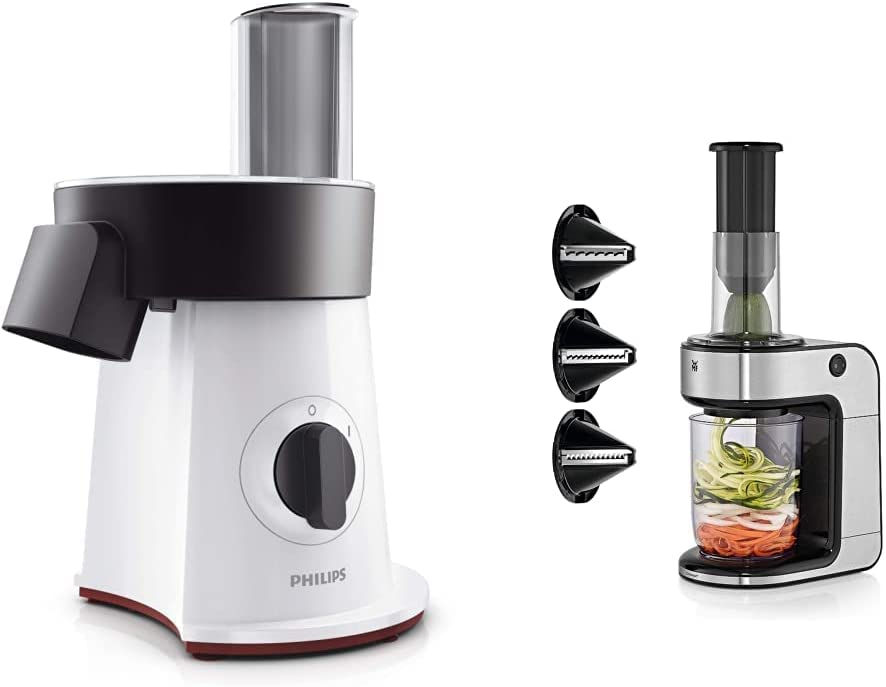 Philips Domestic Appliances Philips HR1388/80 Salad Maker and Chopper (6 Stainless Steel Slice Inserts)