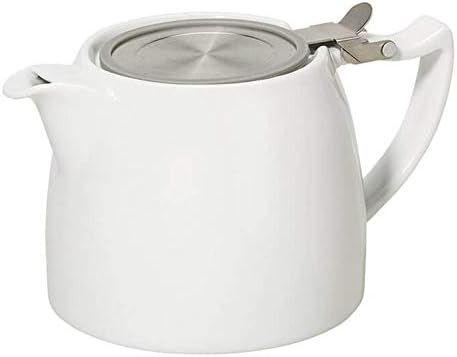 Mignon Teapot 0.6 Litres with Stainless Steel Strainer White
