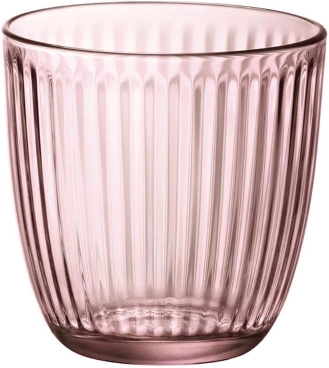 Bormioli Rocco Line Glasses Set, Pink, 6 Units