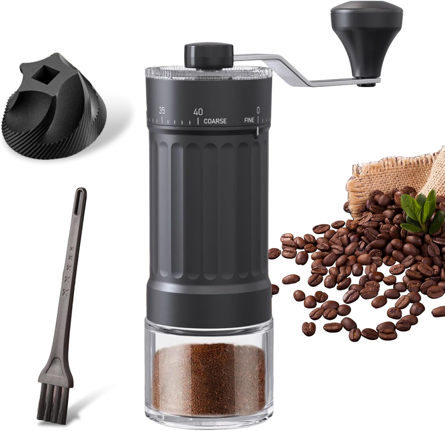 Manual Coffee Grinder, Hand Coffee Grinder, Manual Coffee Grinder, Adjustable Grinding Adjustment, Manual Coffee Grinder, Coffee Grinder, Hand for Travel, Camping, Office, Espresso, Pouring Over