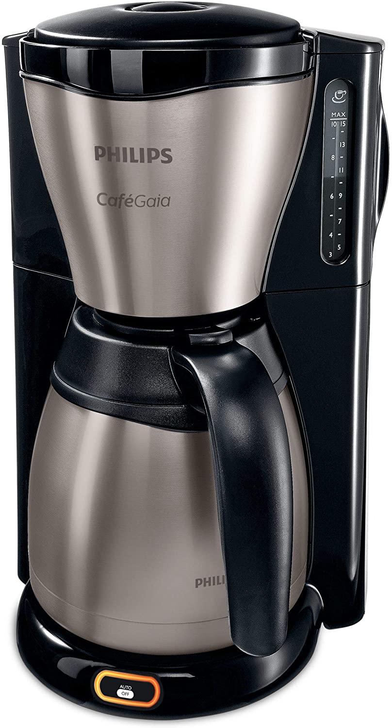 Philips 162058 HD 7548/20 Gaia Therm Coffee Maker 1000 W Black Stainless Steel