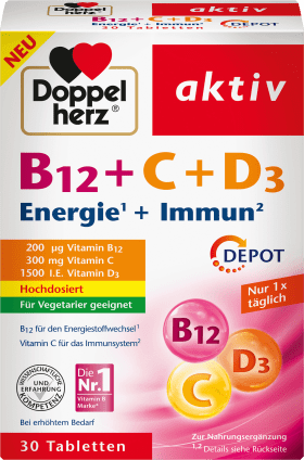 Doppelherz Vitamin B12 + C + D3 (30 tablets), 33 g