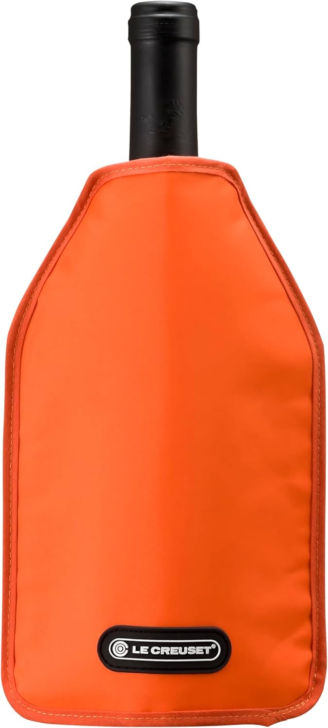 LE CREUSET WA-126 Active Wine Cooler for Wine or Champagne, Water-Resistant Fabric, Oven Red