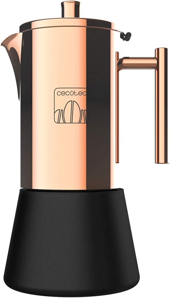 Cecotec Moking 400 Coffee Maker, Stainless Steel, Elegant Design, Dishwasher Safe, Suitable for Gas, Electric and Vitro Ceramic Plates
