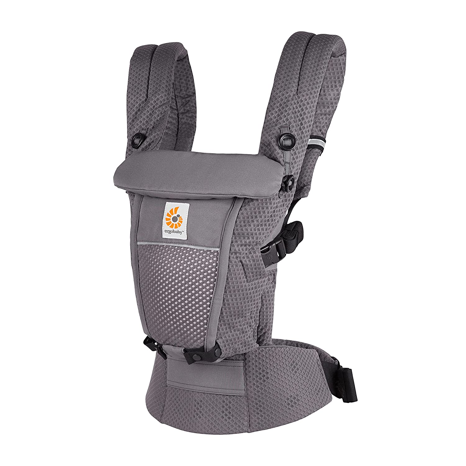 Ergobaby Adapt Baby Carrier for Newborns from Birth, 3-Position SoftFlex Mesh, Ergonomic Baby Carrier, Back Carrier, Baby Carrier, Graphite Grey