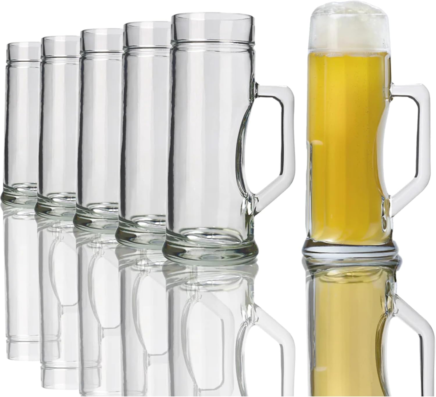 Stölzle Top Glass Beer Mugs Premium Smooth / Set of 6 Beer Mugs 0.5 Litres / Stable Beer Jug / Beer Glasses 0.5 Litres Made of Soda Lime Glass / Beer Mug 0.5 L Dishwasher Safe