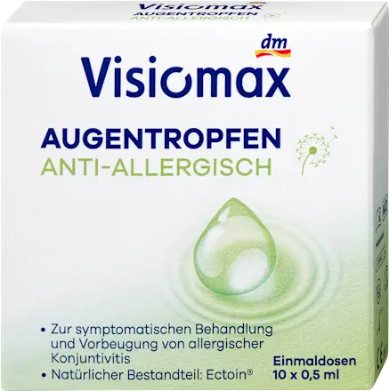 Visiomax Anti-allergic eye drops, 10 ampoules of 0.5 ml each, 5 ml