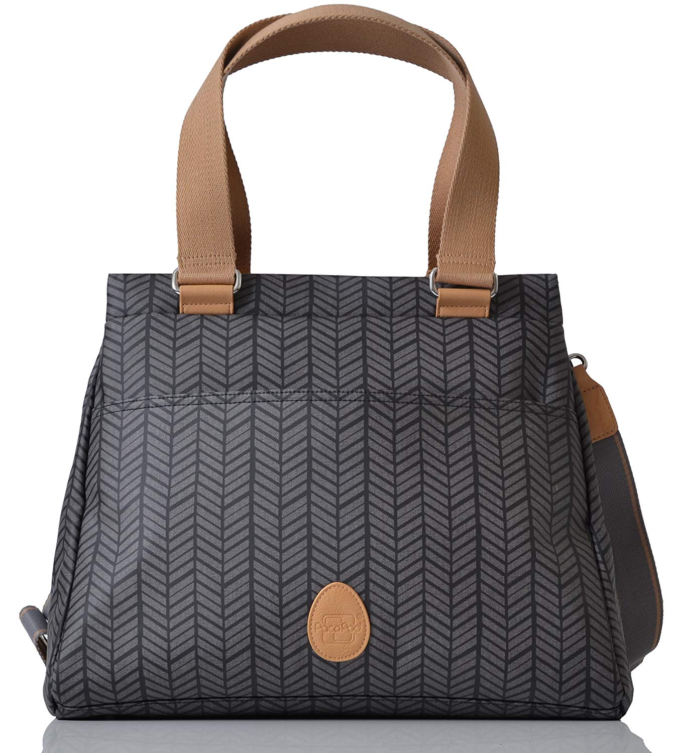 Pacapod Baby Changing Bag, Nappy Bag, Mommy Bag (Richmond Charcoal Herringb