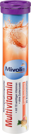 Mivolis Multivitamin Effervescent Tablets, 20 Pcs, 82 G