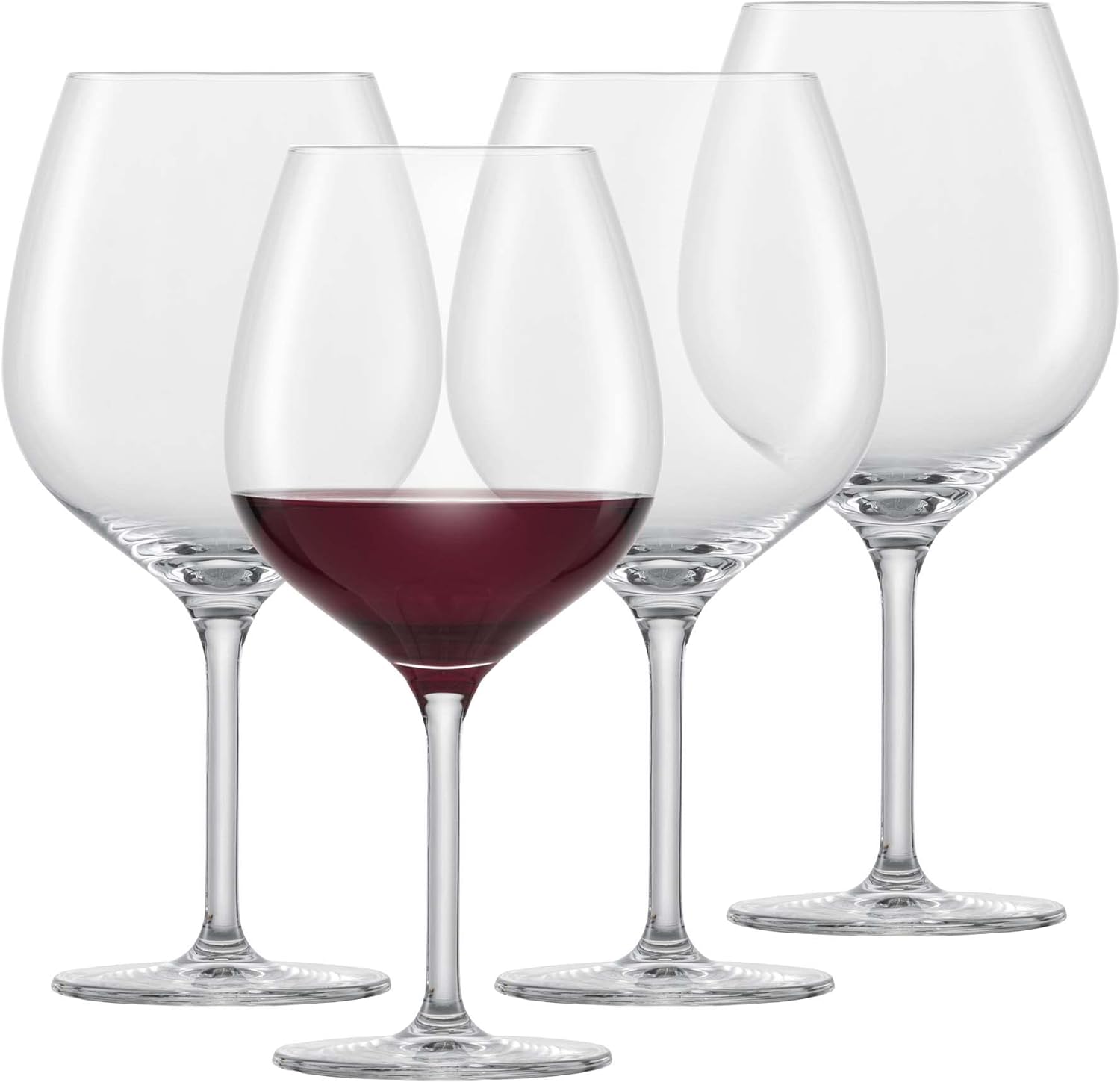 Schott Zwiesel Store SCHOTT ZWIESEL Burgundy red wine glass for you (set of 4), bulbous burgundy glasses for red wine, dishwasher-safe Tritan crystal glasses, made in Germany (item no. 121870)