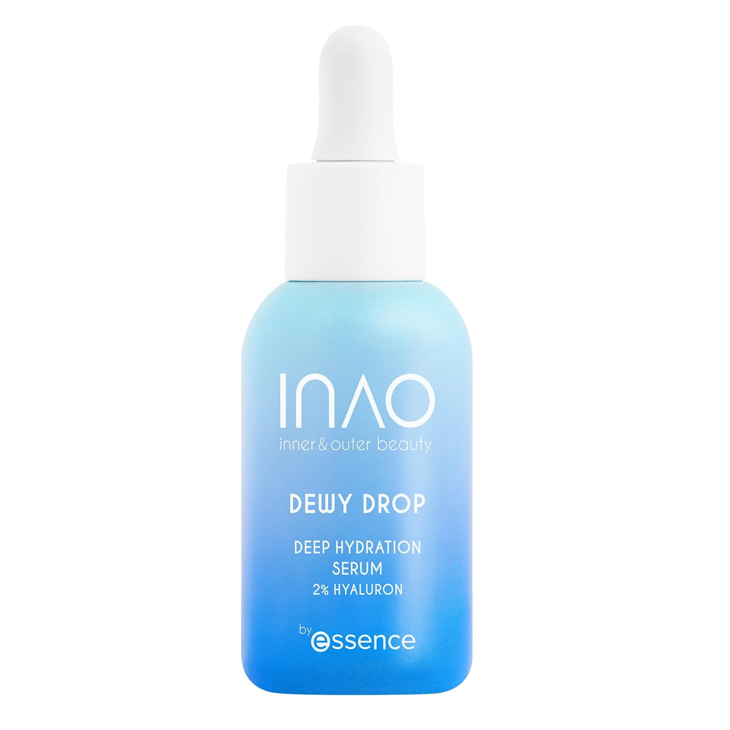 essence cosmetics Inao Dewy Drop Deep Hydration Moisturizing Serum with 2% Hyaluronic Moisturizing Smoothing Refreshing for All Skin Types Can Be Combined Vegan & Clean Face Serum Hyaluronic Serum