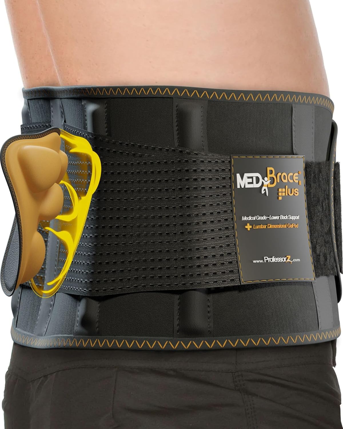 MEDiBrace Store MEDiBrace Back Support Belt Back Brace Lumbar Support for Back with Support Struts & Double Pull Straps - Pain Relief for Sciatica Herniated Disc Scoliosis Removable 4D Lumbar Pad