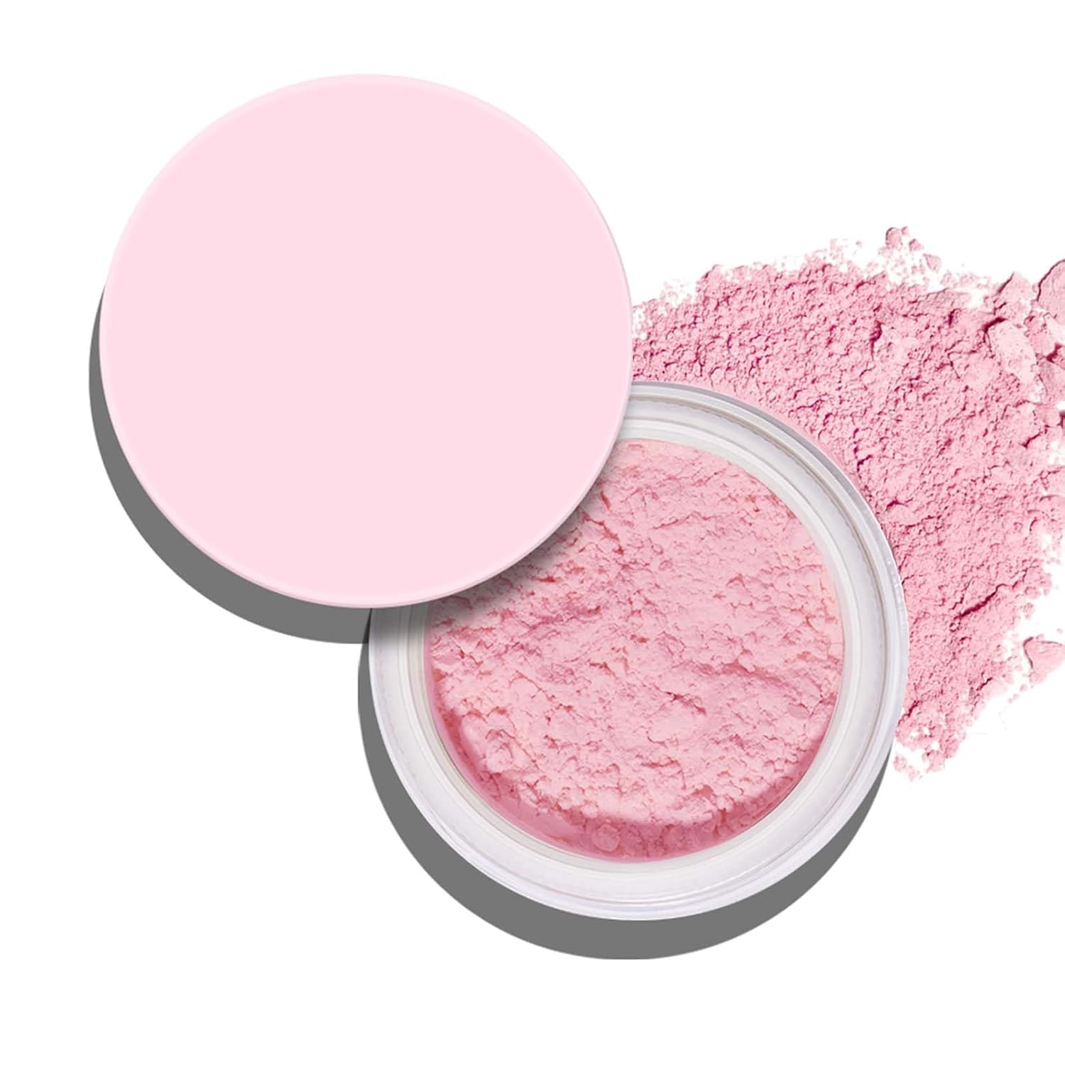 EONFAVE Pink Glow Setting Powder, Pink Soft Matt Loose Powder, Silky & Smudging Loose Powder, Tone-Up Fixing Powder for Minimises Pores & Fine Lines, Creates a Soft Focus Effect for All Skin Types