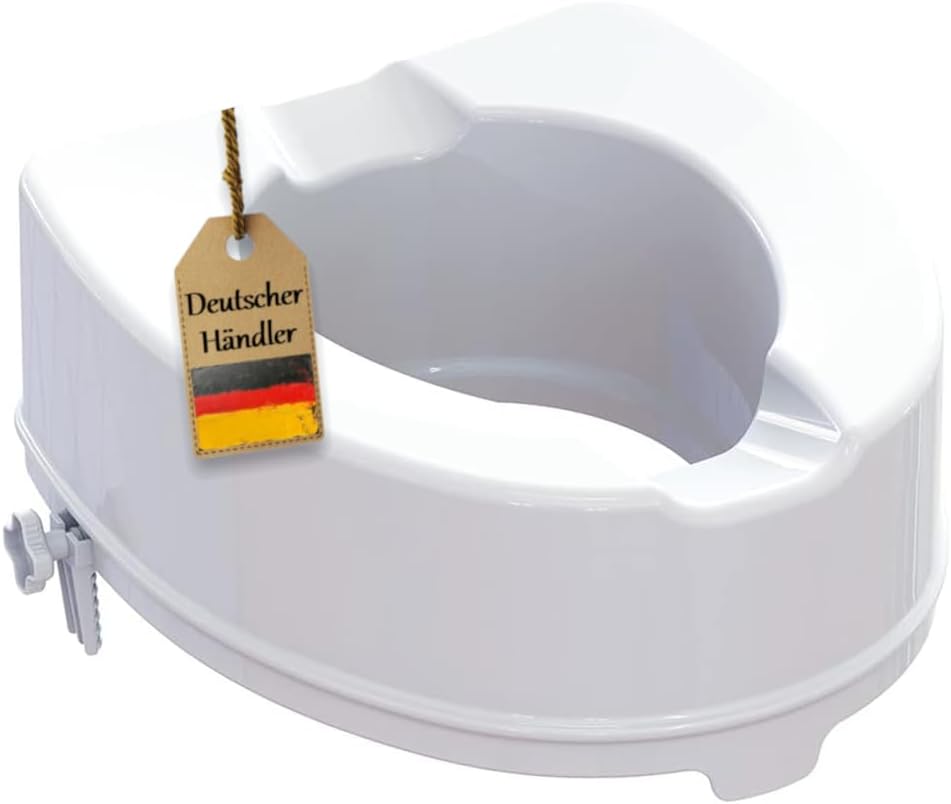 FabaCare Store FabaCare Smart Toilet Seat Raiser Toilet Seat Maximum Load 250 kg 15 cm without Lid