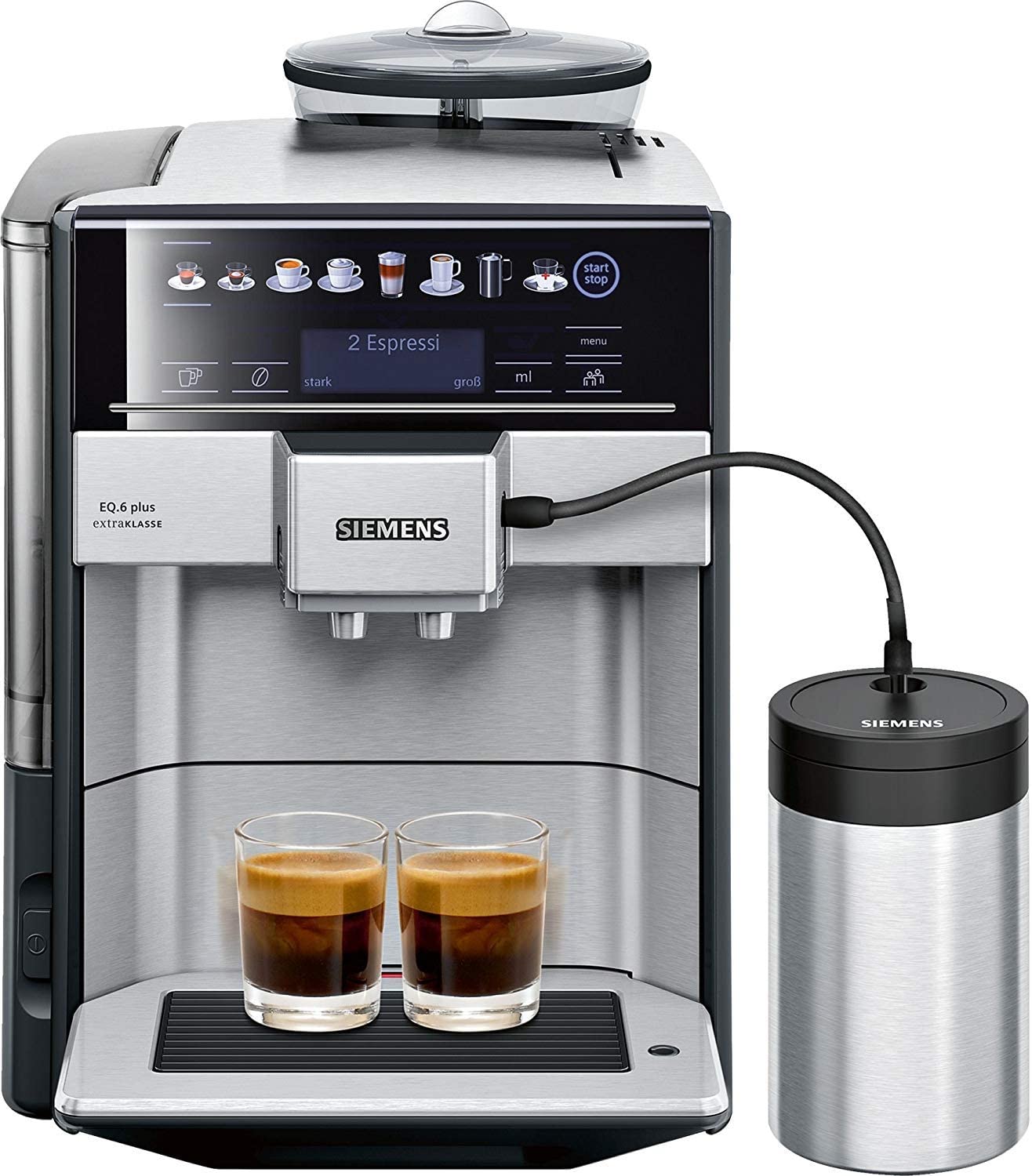 Siemens TE657F03DE EQ.6 Plus S700 Coffee Machine with Milk Container Stainless Steel