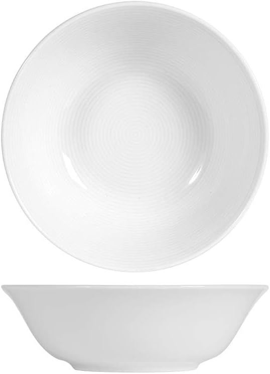 H&H 839535 Bowls Charm Set of 6 Porcelain White 14 cm