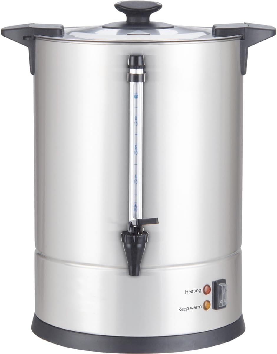 Louis Tellier Professional Coffee Machine 10 Liters Capacity 75 Cups Stainless Steel Filter Stainless Steel Drip Protection Tap