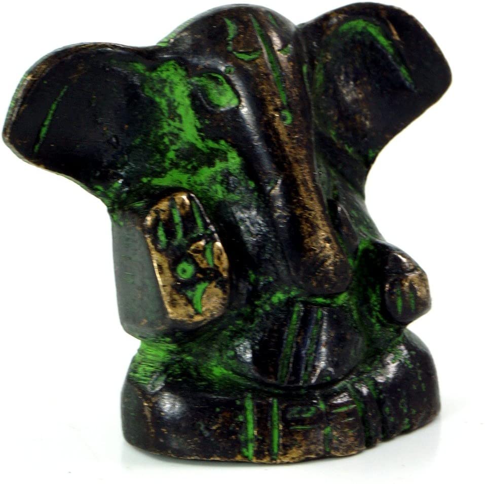 Guru-Shop Guru Shop Baby Ganesh Talisman Made In India-Brass 3, 5X4X2 Cm Deco Figurin