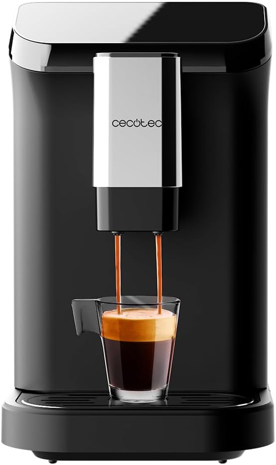 Cecotec Superautomatic coffee machine Cremmaet Macchia Black. 1350 W, thermoblock, 19 bar pump pressure, plug & play system, coffee storage container with integrated grinder, automatic cleaning