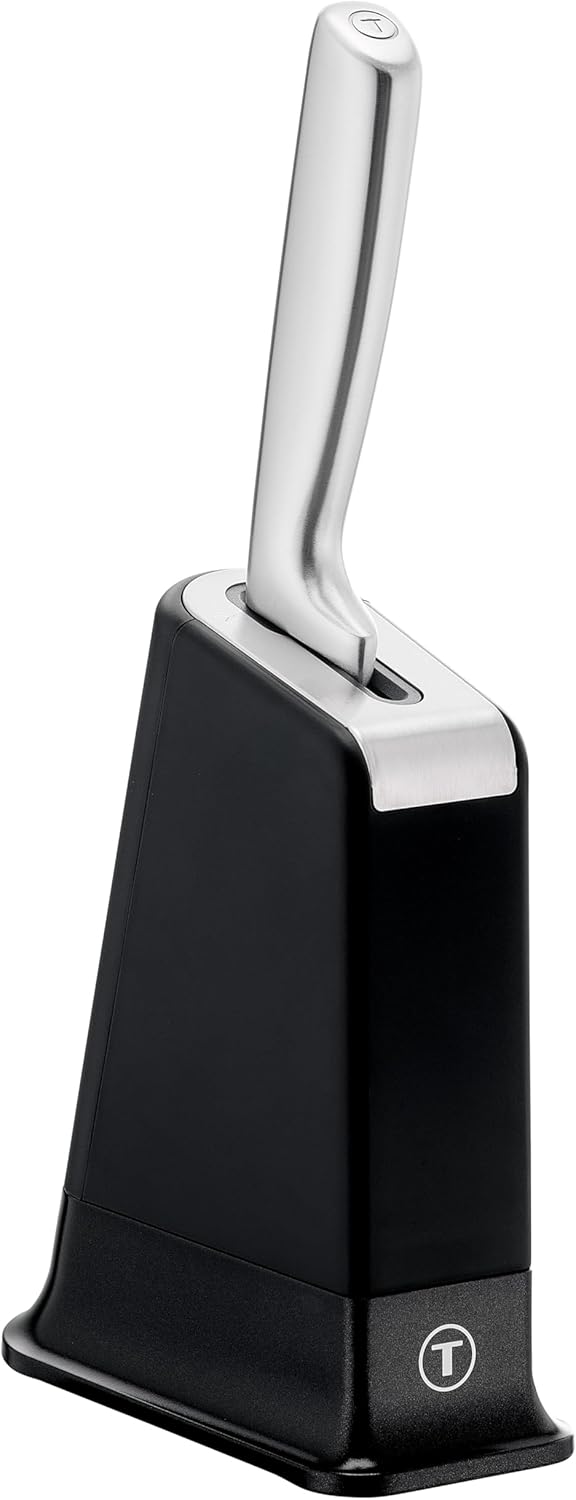 Tefal EverSharp Pro Chef's Knife 20 cm with Self-Sharpening Knife Block, Patented Sharpening Technology, German Stainless Steel, Black, K297S204